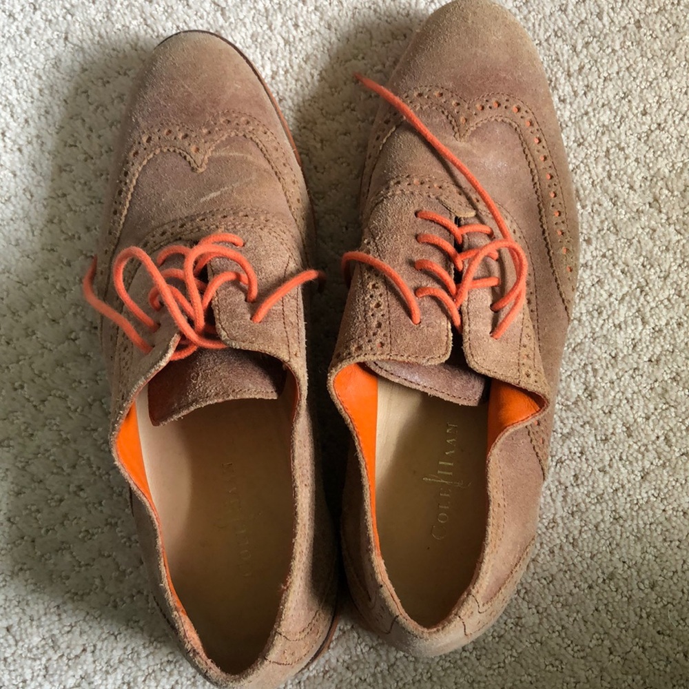 Cole haan alisa orange wingtip